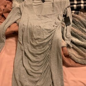 Grey shirt dress